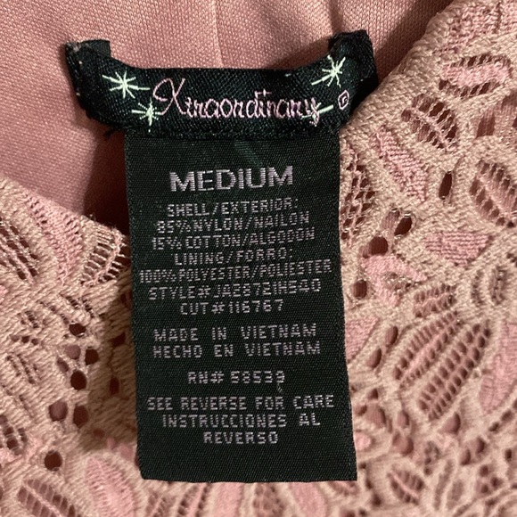 🌸 Xtraordinary Pink Flower Lace Dress - Picture 4 of 7